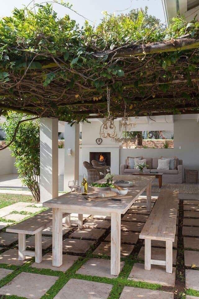 pergola met groen